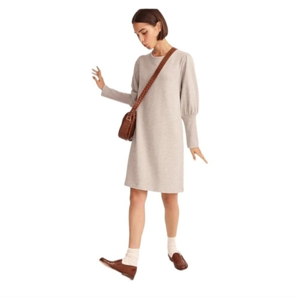J. Crew Dresses & Skirts - J. Crew Original Cotton Terry Puff-Sleeve Sweatshirt Dress